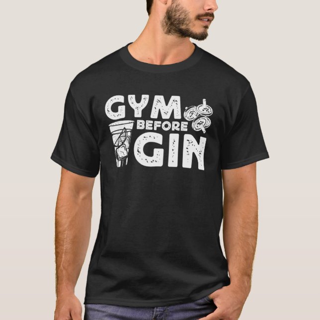 Muscle Gym Fitness Weight Lifting Workout T Shirt (Framsida)