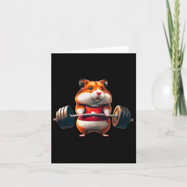 Muscle Gym Hamster DeadlyftHumor WeightLivtin Kort (Framsida)