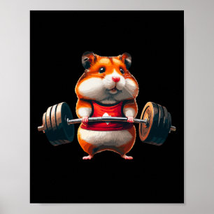 Muscle Gym Hamster DeadlyftHumor WeightLivtin Poster