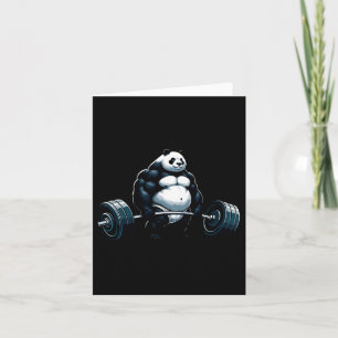 Muscle Gym Panda Bodybuilding der Weightlift Motiv Kort