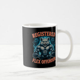 Muscle Hamster Registered Flex Offender Funny Gym Kaffemugg