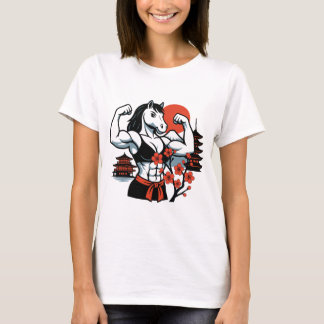 Muscle Horse Lady – Japanese Sakura Art T Shirt