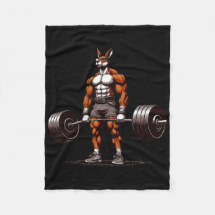 Muscle Kangaroo Deadlift Funny Gym Weightlife tin Fleecefilt