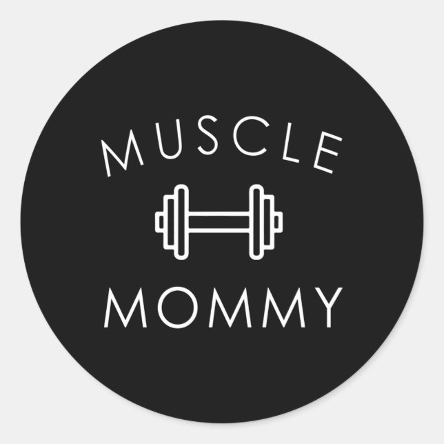 Muscle Mamma Gym Runt Klistermärke (Framsida)