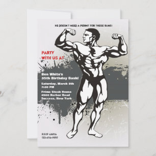 Muscle Man-inbjudan Inbjudningar