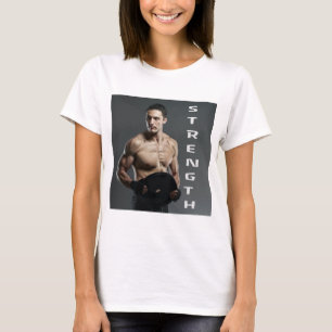 Muscle Man Strength Hiss Weights Gym Workout T Shirt