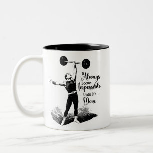 Muscle Man, Strong Man, kaffe, Mancave, brottning Två-Tonad Mugg