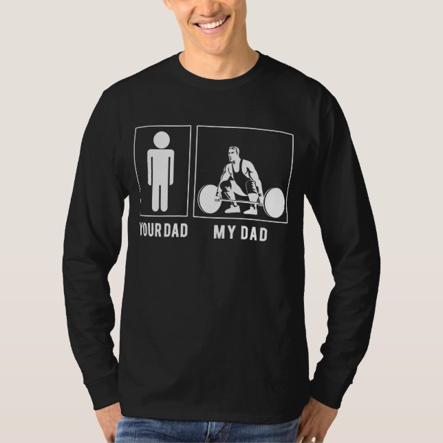 Muscle Master: Mitt Pappa Hiss med en sjömil! T Shirt (Framsida)