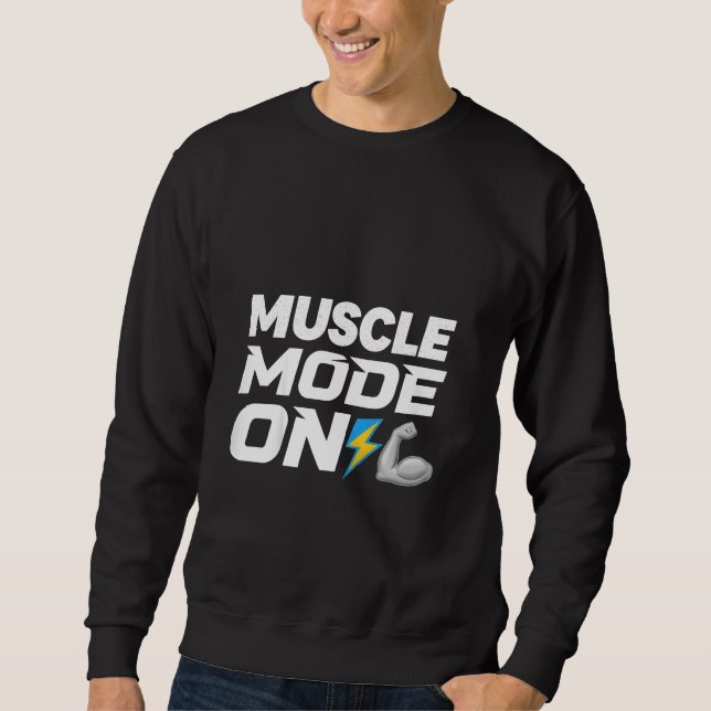 MUSCLE MODE PÅ LÅNG ÄRMAD TRÖJA (Framsida)
