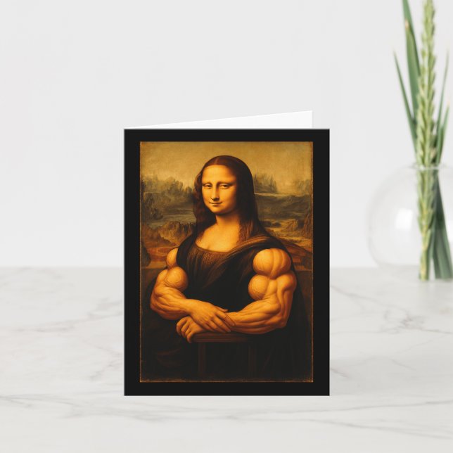 Muscle Mona Lisa Bodybuilding der Weightlift Gym o Kort (Framsida)