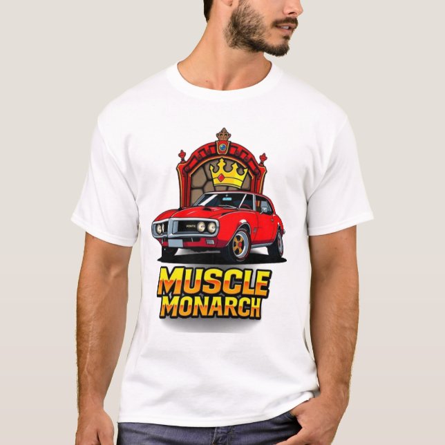 Muscle Monarch 1968 Pontiac Firebird T Shirt (Framsida)