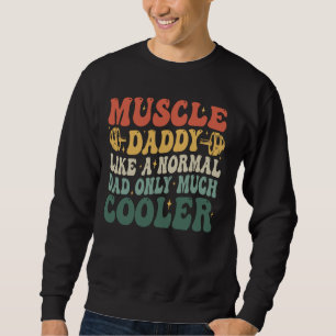Muscle pappa som en vanlig Pappa... Lång Ärmad Tröja