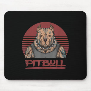 Muscle Pitbull Hund Aggressive Tittar Pit Bull Wit Musmatta