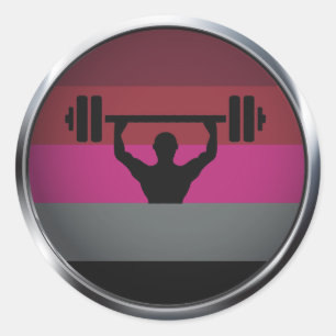 MUSCLE PRIDE MEDALLION RUNT KLISTERMÄRKE
