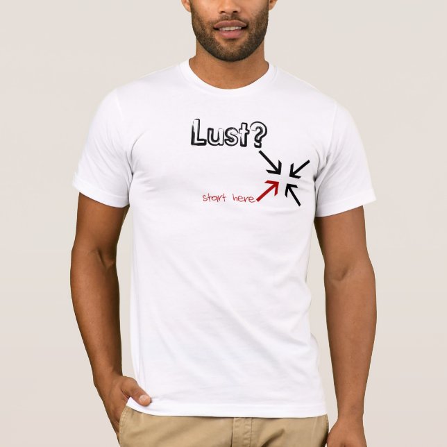 Muscle Shirt "Lust? Start here" Tee (Framsida)