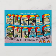 Muscle Shoals AL Retro Greeting