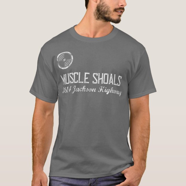 Muscle Shoals Alabama 3614 Jackson Highway Music T Shirt (Framsida)