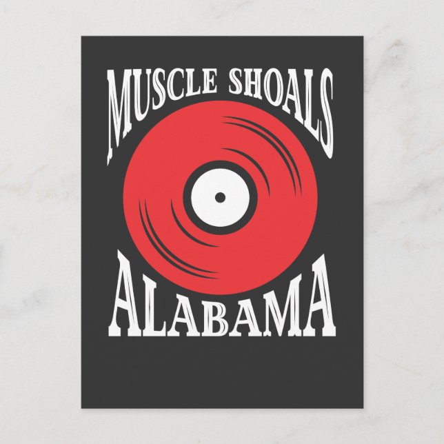 Muscle Shoals Alabama - Music Vinyl Record Gift Vykort (Framsida)