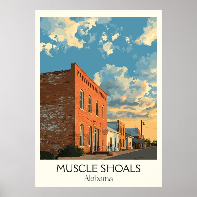 Muscle Shoals Alabama Musikstudio Poster (Framsidan)