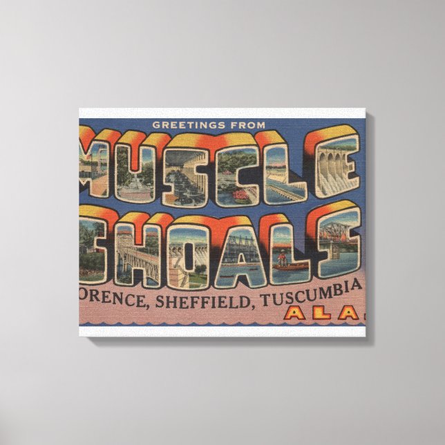 Muscle Shoals, Alabama - Stora Brev Scenes Canvastryck (Framsida)
