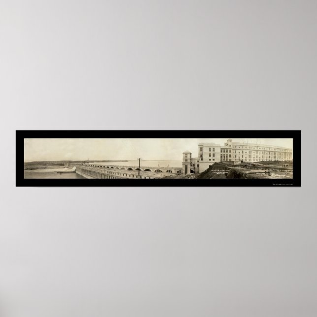 Muscle Shoals Dam Photo 1926 Poster (Framsidan)