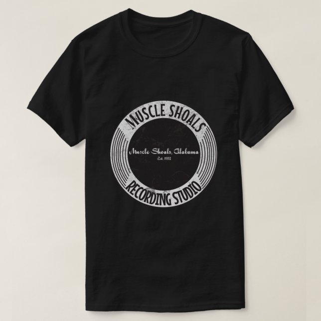 Muscle Shoals Recording Studio 50s Logotyp (Offici T Shirt (Design framsida)