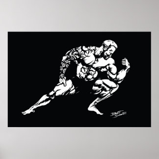 Muscle Tattoo BodyBuilder Poster