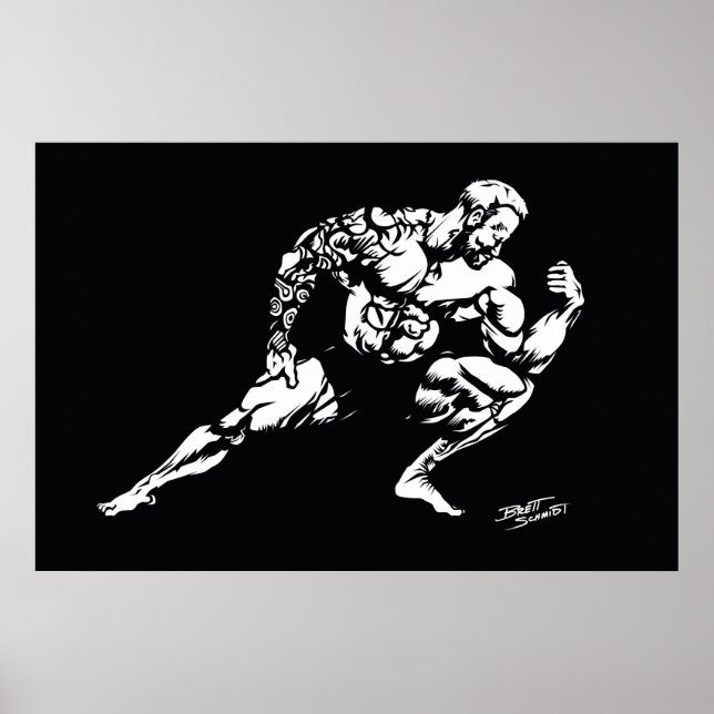Muscle Tattoo BodyBuilder Poster (Framsidan)