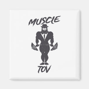 Muscle Tov Tyngdlyftning Bodybuilding Judisk Rabbi Magnet
