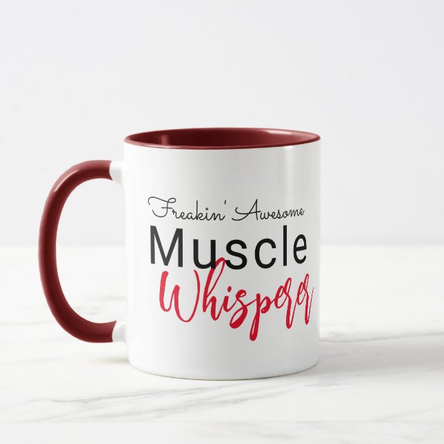 Muscle Whisperer Doktor Pun Funny Gift-idé Mugg (Vänster)