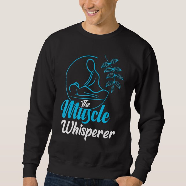 Muscle Whisperer massage fysisk terapi Lång Ärmad Tröja (Framsida)