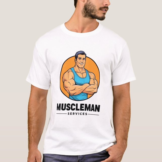Muscleman Services T Shirt (Framsida)