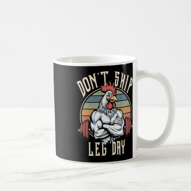 Muscles Chicken Funny Gym Workout Ben Dont Skip L Kaffemugg (Höger)