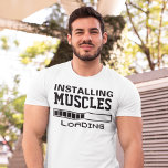 Muscles Funny Geek T Shirt<br><div class="desc">Att installera muskler,  lustig,  t-shirt</div>