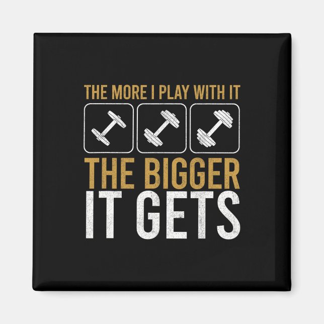 Muscles Get Bigger Bodybuilding Gym Workout Weight Magnet (Framsidan)