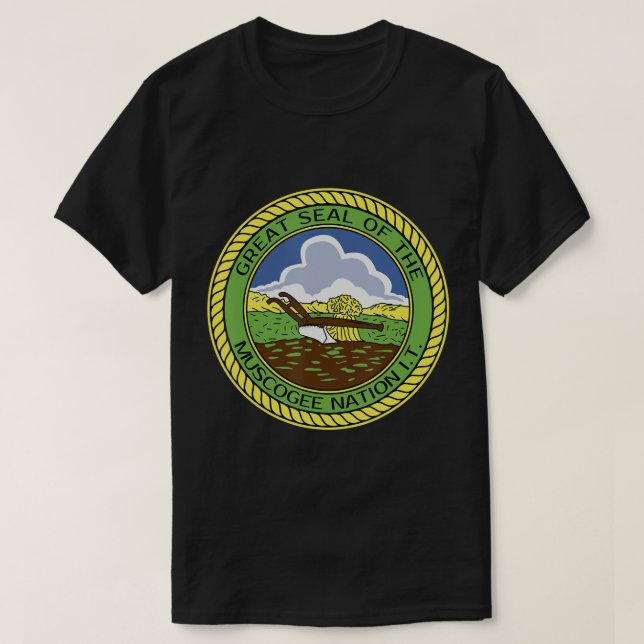 Muscogee Bäck Nation Muskogee Mvskoke T-Shirt (Design framsida)