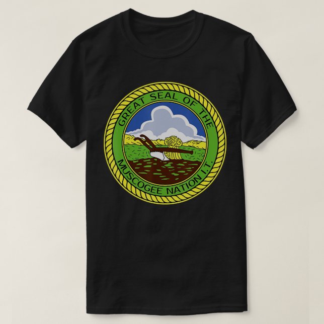 Muscogee Bäck Nation Muskogee Mvskoke T Shirt (Design framsida)