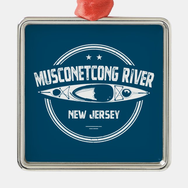 Musconetcong River New jersey Kayaking Julgransprydnad Metall (Framsidan)