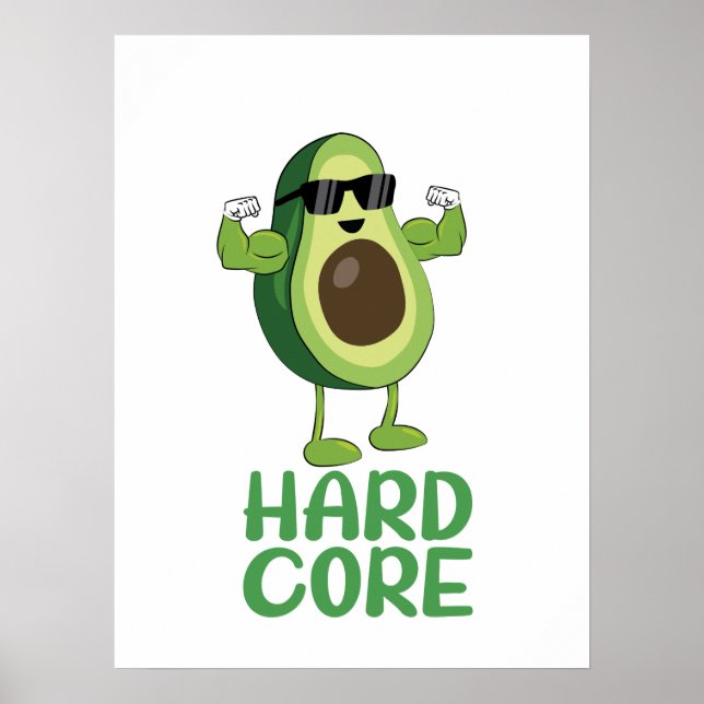 Muscore Avocado Funny Poster (Framsidan)