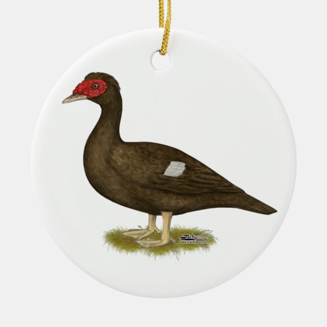 Muscovy ankachoklad julgransprydnad keramik (Framsidan)