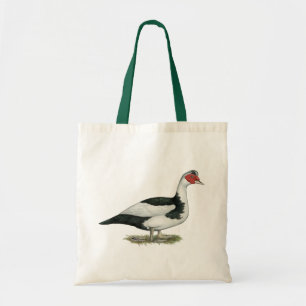 Muscovy Black Pied Drake Tygkasse