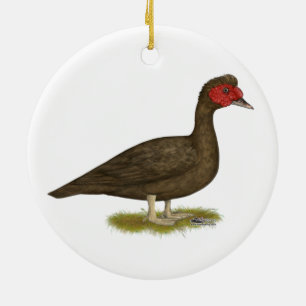 Muscovy Drake Chocolate Julgransprydnad Keramik