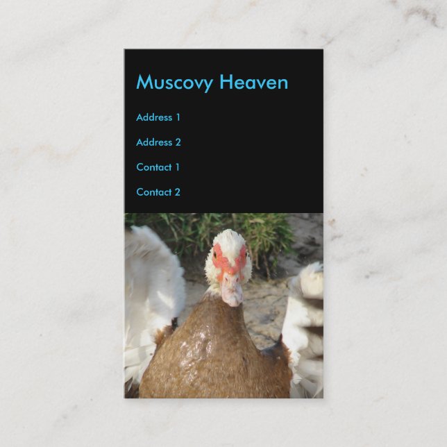 Muscovy Heaven Visitkort (Framsida)