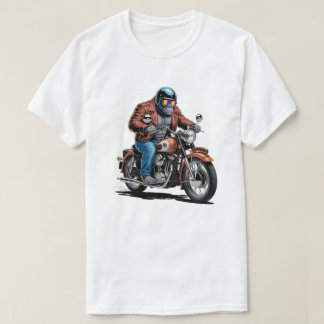 Muscular Gorilla Biker Rider Motorcycle Graphic T Shirt