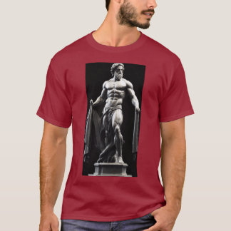 Muscular Grekiska Gud Statue T-Shirt. T Shirt