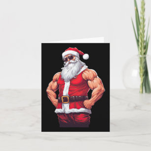 Muscular Jultomten Bodybuilding Fitness Gym Chri Kort