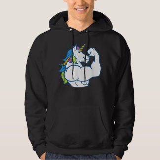 Muscular Unicorn - Funny Magic Fitness Bodybuild Hoodie