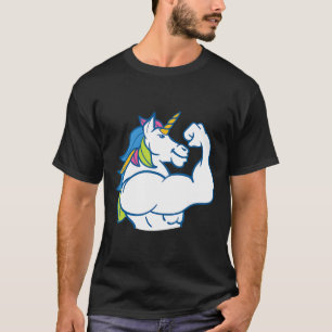 Muscular Unicorn - Funny Magic Fitness Bodybuild T Shirt