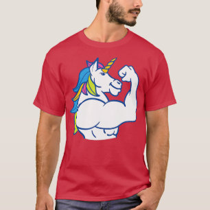 Muscular Unicorn Funny Magic Fitness Bodybuild T Shirt