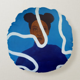 Muse #1 Round Pillow Rund Kudde